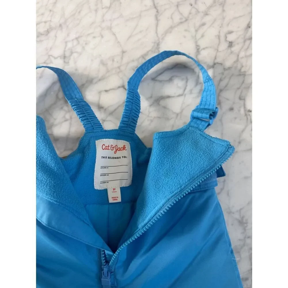 Cat & Jack Kids Snow Bibs Blue Size 2T Blue NWOT